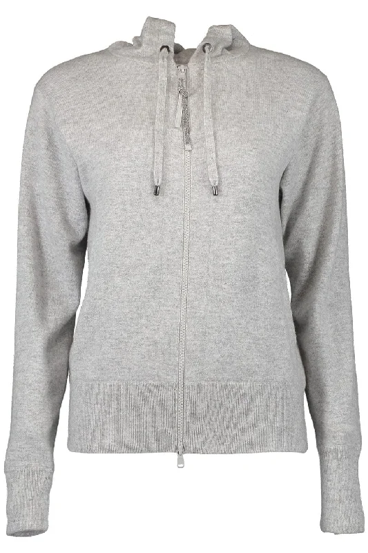 Travel Wear Cardigan With Monili Zip Soft Cozy Warm