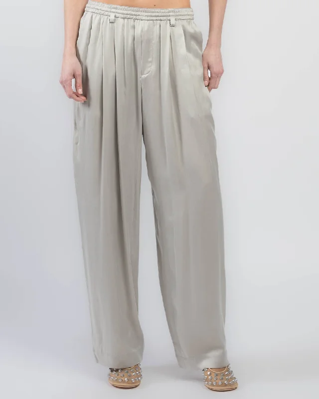 Turn Down Elastic Pants Classic Pleated Pants