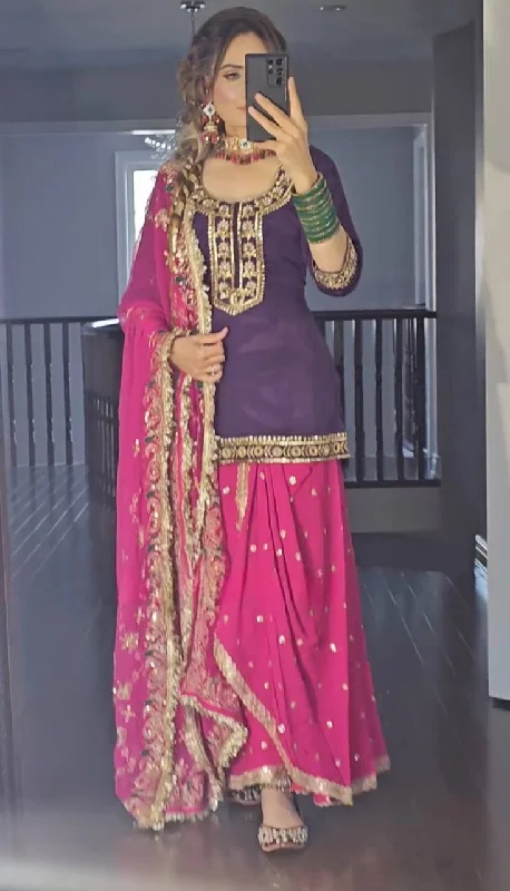 Launching New Designer Party Wear Look Top ,Dhoti Skirt and Dupatta floral skirt print