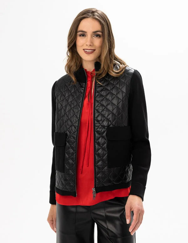 50% OFF - Renuar Quilted/Knit Jacket R3824-E2027-148 Black Lace Jacket Ribbed Jacket Sequined Jacket