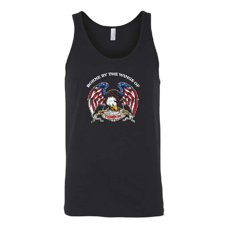 Borne by the Wings of Freedom Tank Top black tank top