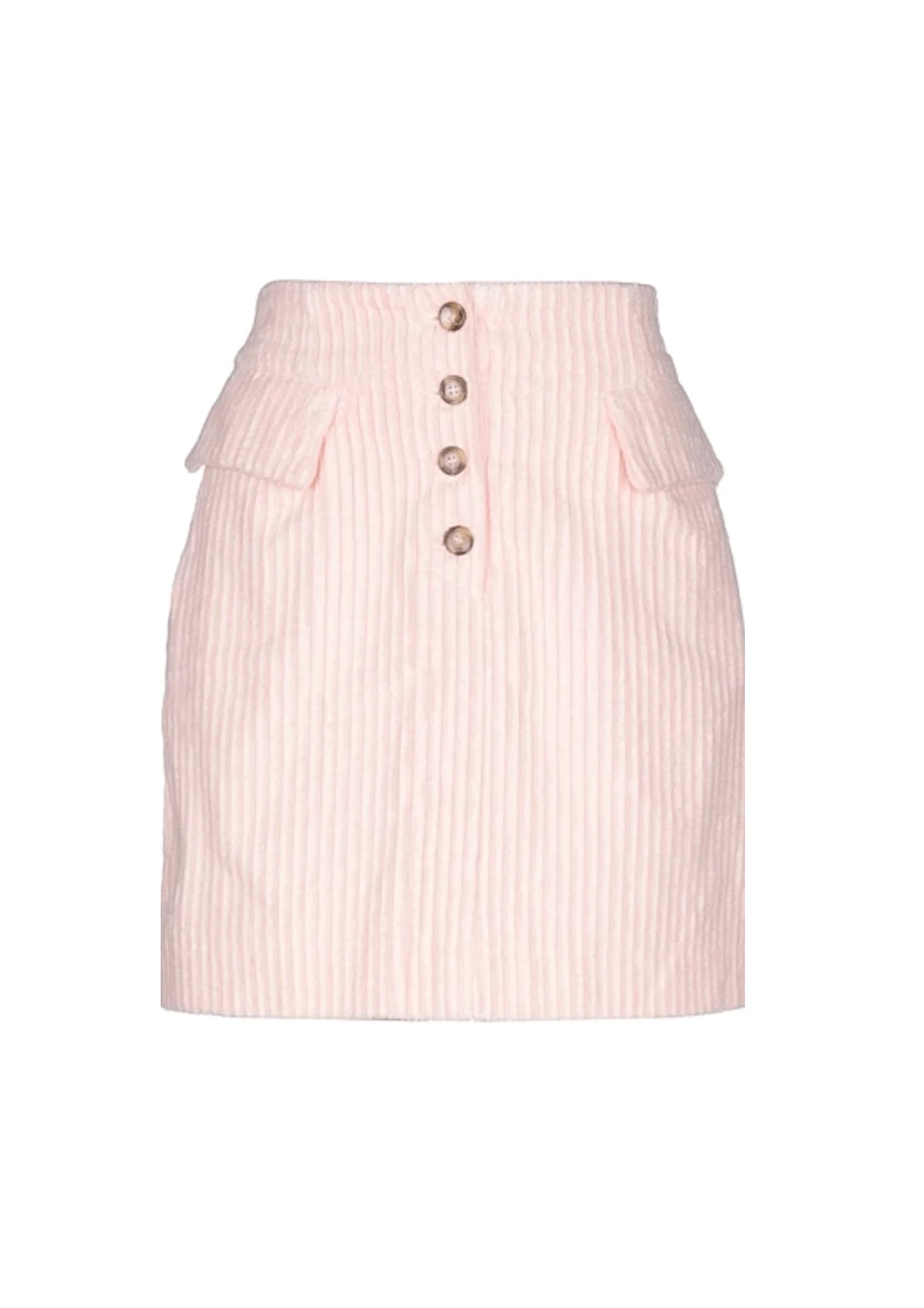 PINK CORDUROY MINI SKIRT wool skirt breathable