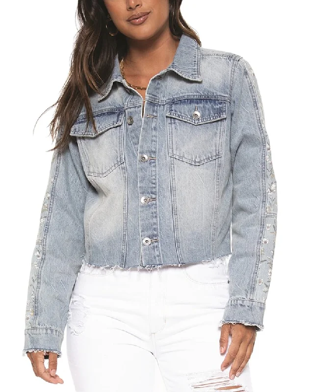 Blue Revival Ditsy Cutt Off Jacket Jersey Jacket Tulle Jacket Batik Jacket