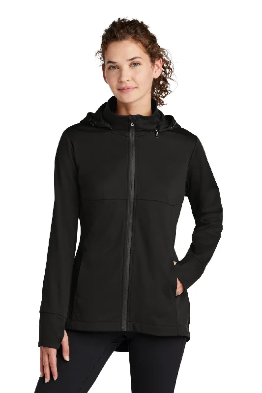 Custom Embroidered - Sport-Tek® Ladies Hooded Soft Shell Jacket LST980 Fleece Jacket Down Jacket Parka