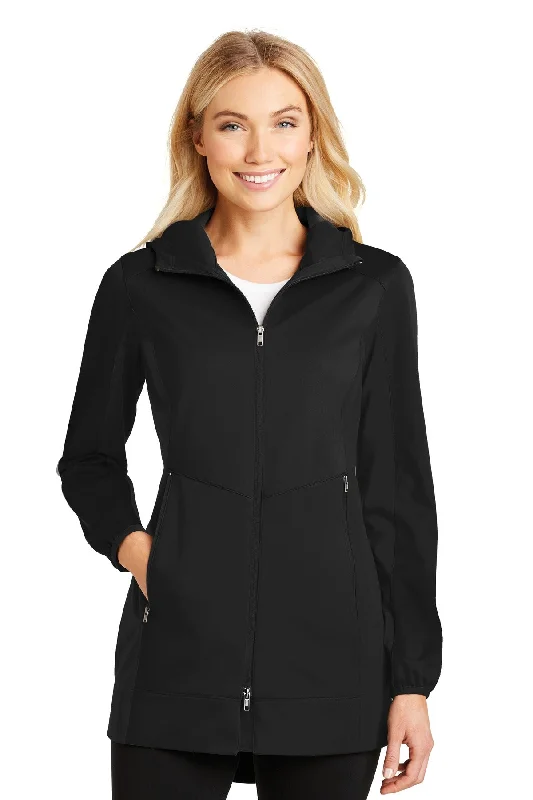Custom Embroidered - Port Authority® Women's Active Hooded Soft Shell Jacket. L719 Nylon Fabric Polyester Fabric Spandex Fabric