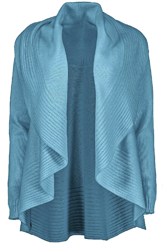 Margot Collared Cardigan Spandex Blend Rayon Blend Denim Blend