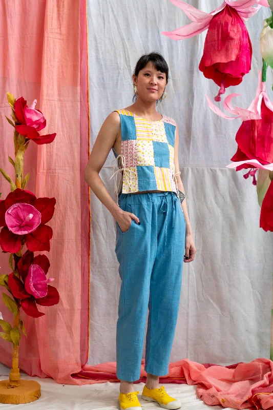 Tank Tie Top - Ultimate Play Date Patchwork vibrant tank top