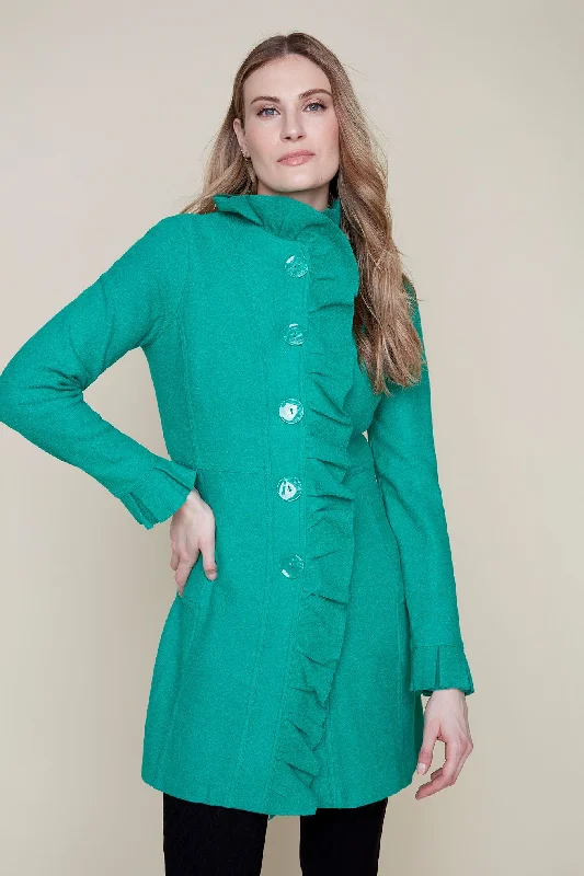 Renuar Knit Jacket R3819-E2156-80 Emerald Satin Fabric Silk Fabric Chiffon Fabric