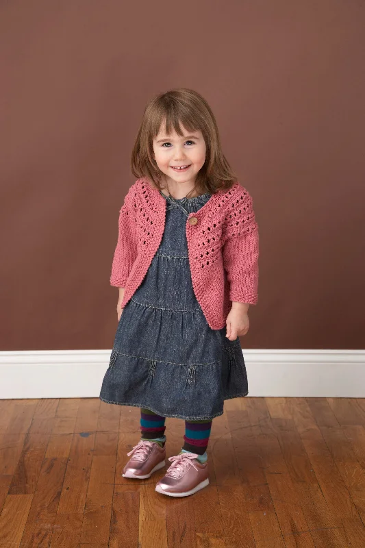Eyelet Yoke Cardigan Pattern (Knit) Rayon Fabric Velvet Fabric Corduroy Fabric