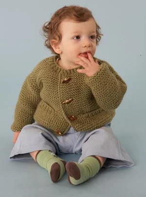 Wee Pocketed Cardigan Pattern (Knit) Patchwork Embroidered Appliqued