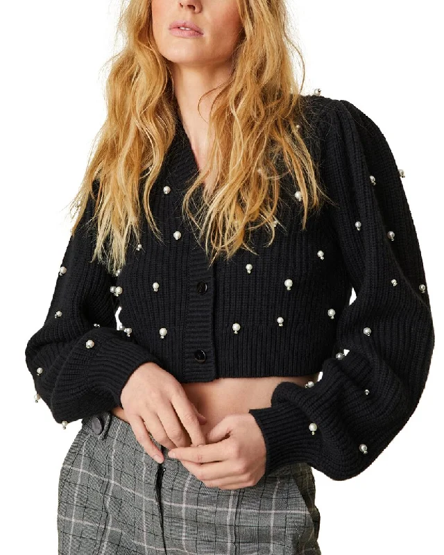 LoveShackFancy Frances Wool & Cashmere-Blend Crop Cardigan Wool Cardigan Cotton Cardigan Cashmere Cardigan