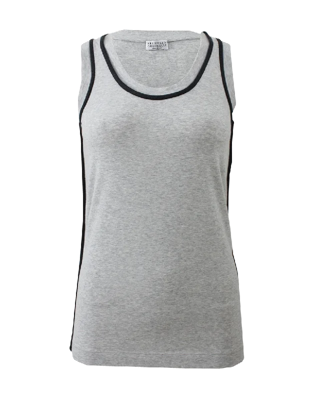 Contrast Tank cotton tank top