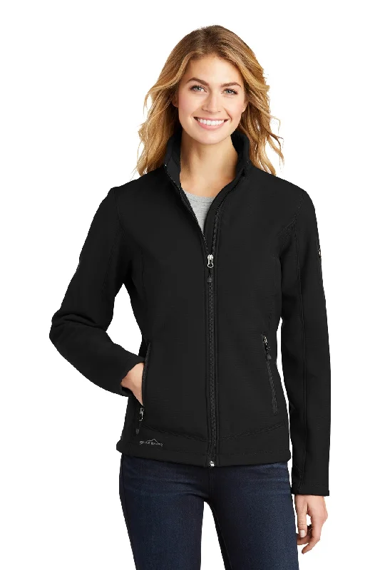 Custom Embroidered - Eddie Bauer® Ladies Rugged Ripstop Soft Shell Jacket. EB535 Belted Jacket Elasticated Jacket Padded Jacket