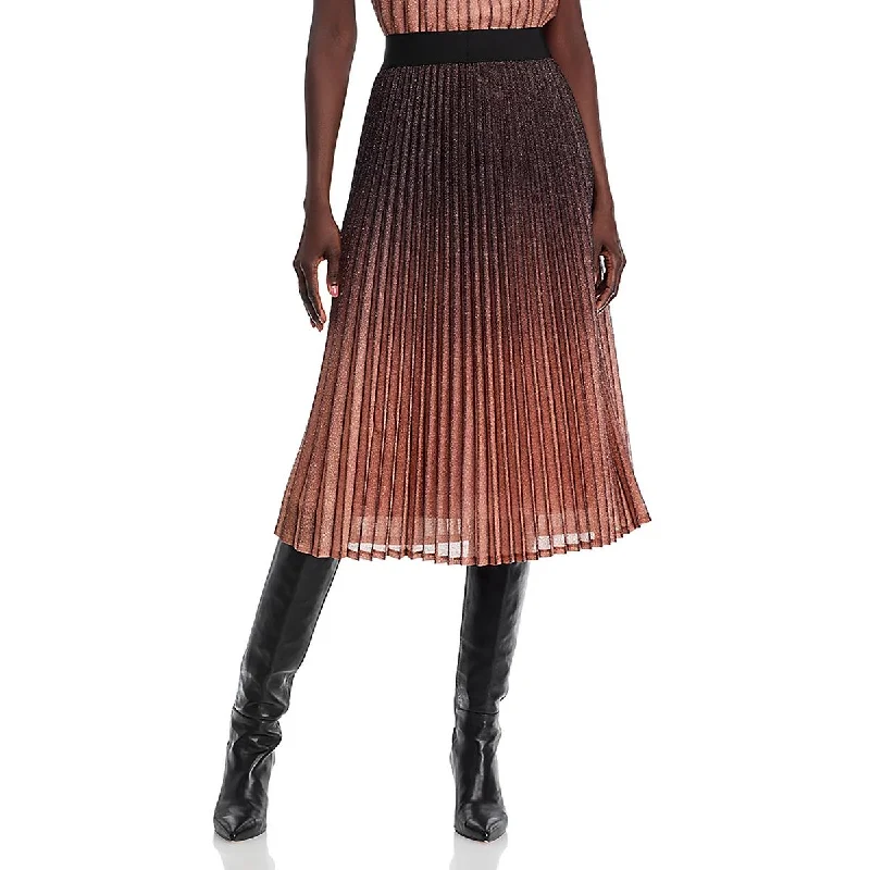 T Tahari Womens Ombre Metallic Midi Skirt lace skirt intricate