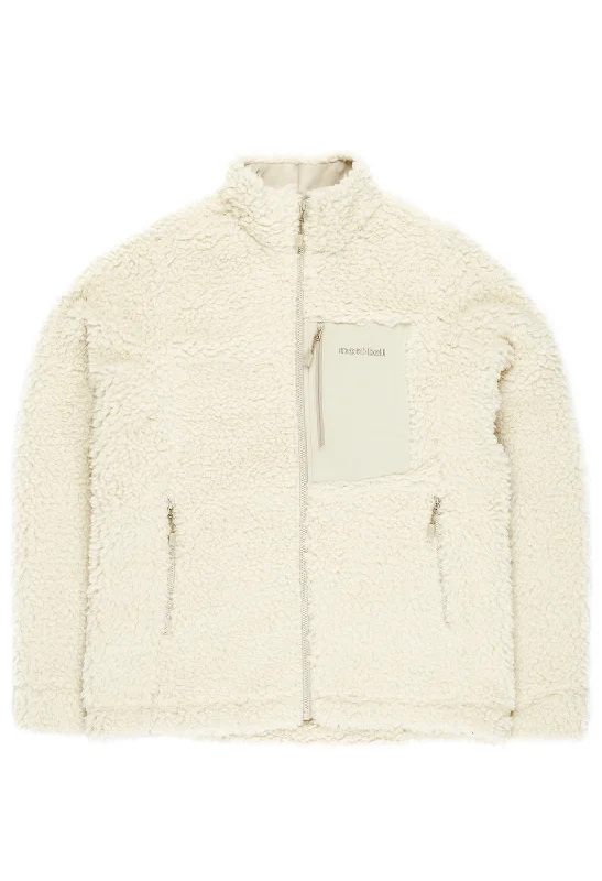 Montbell Women's Climaplus Shearling Jacket - Ivory Tiered Jacket Buttoned Jacket Zippered Jacket
