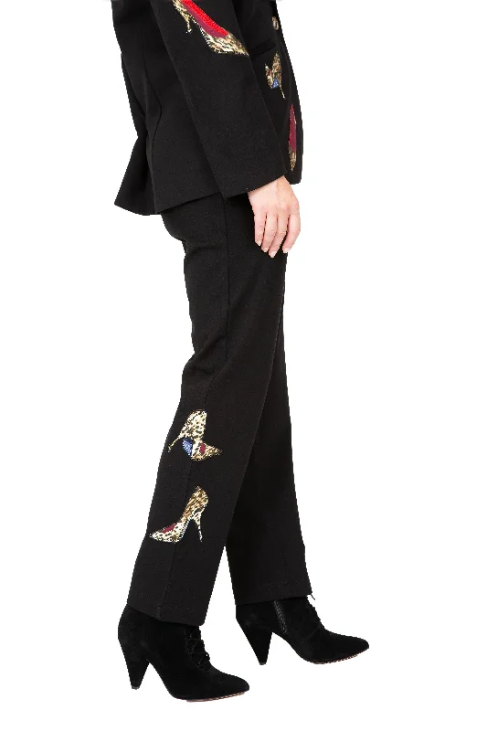 Stepping in Stilettos Pants Chic Checkered Pants