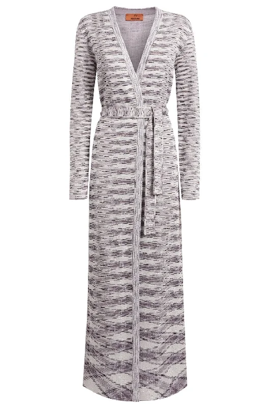 Knit Weave Sequin Long Cardigan Boxy Cardigan Fitted Cardigan A-Line