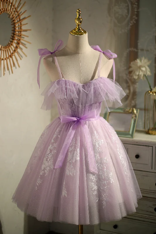 Lilac Birthday Party Dress Chic Short Homecoming Dresses Tunics Exclusive limited