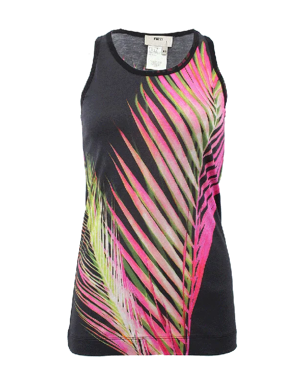 Palm Print Tank graphic tank top