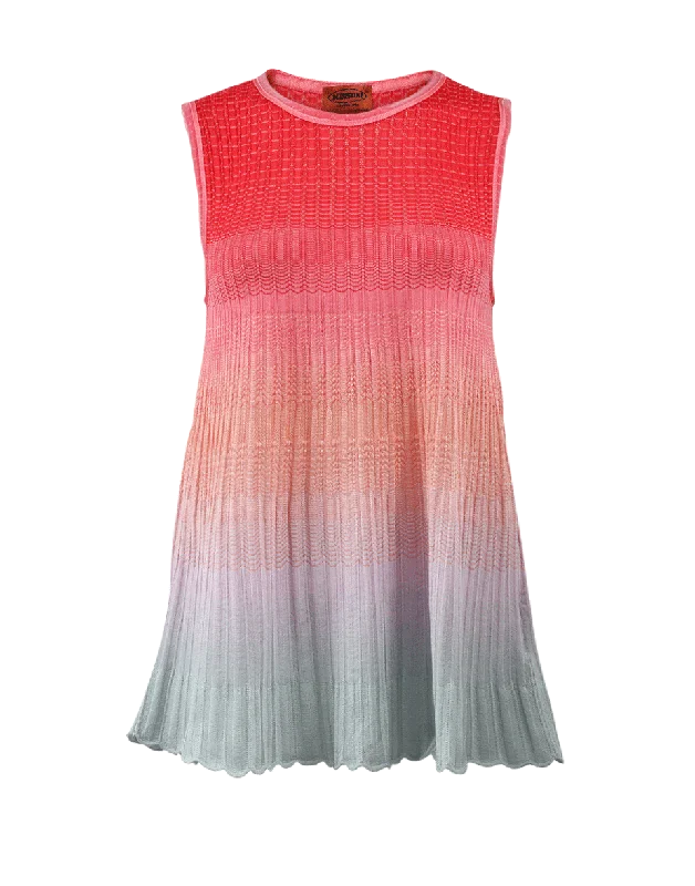 Pleated Ombre Swing Tank navy tank top