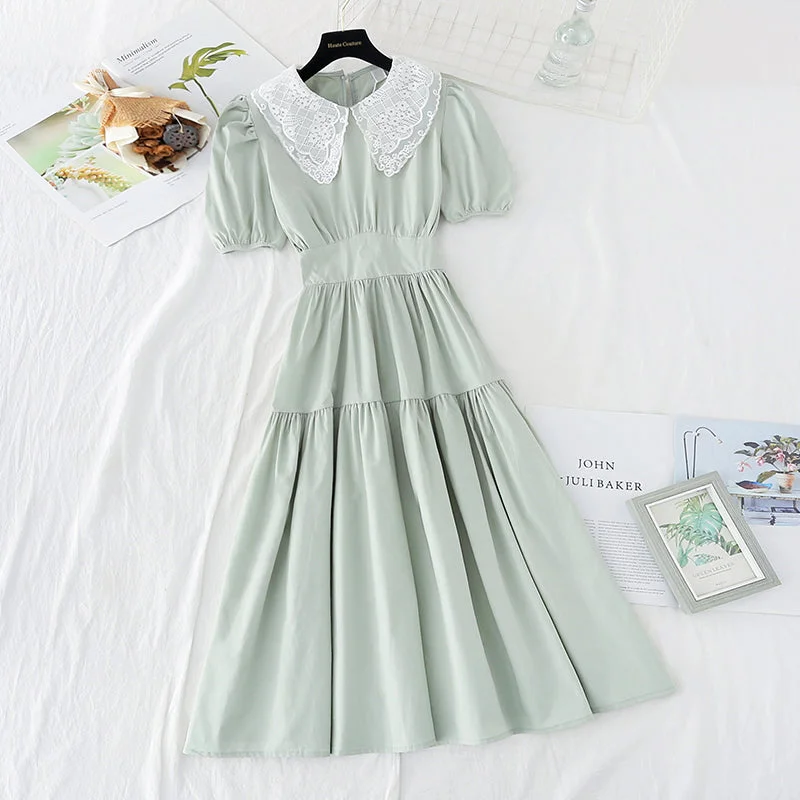 New style baby collar French waist closing skirt with thin temperament  4165 velvet skirt sumptuous