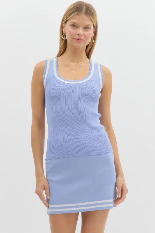 Skye Knit Tank Top (Periwinkle) stretchy tank top