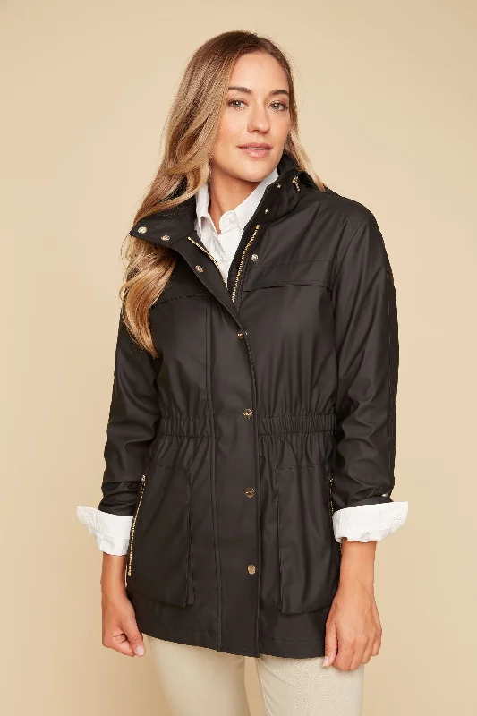 Renuar Water-Resistant Outdoor Jacket R3859L-E2183-148 Black Wool Fabric Cashmere Fabric Tweed Fabric Renuar Water-Resistant Outdoor Jacket R3859L-E2183-148 Black Wool Fabric Cashmere Fabric Tweed Fabric