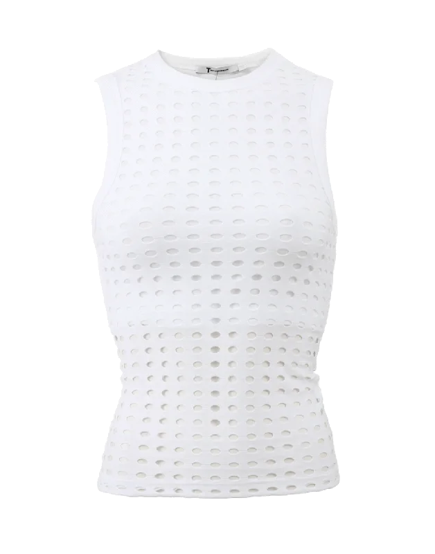 Cicular Hole Jacquard Tank athletic tank top