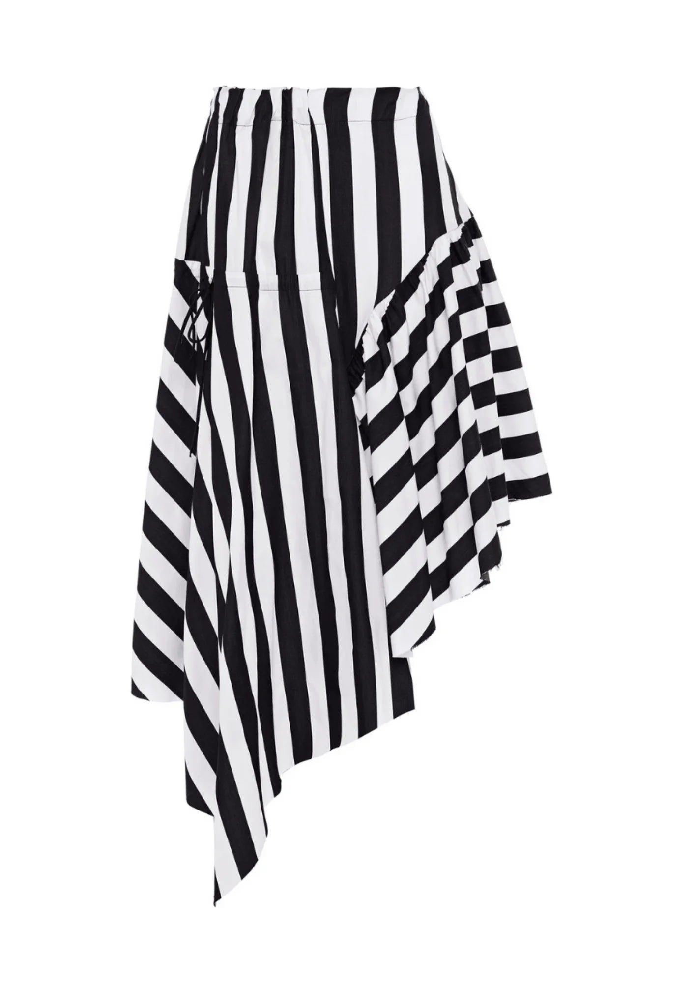 ASYMMETRIC STRIPED SKIRT high waist skirt