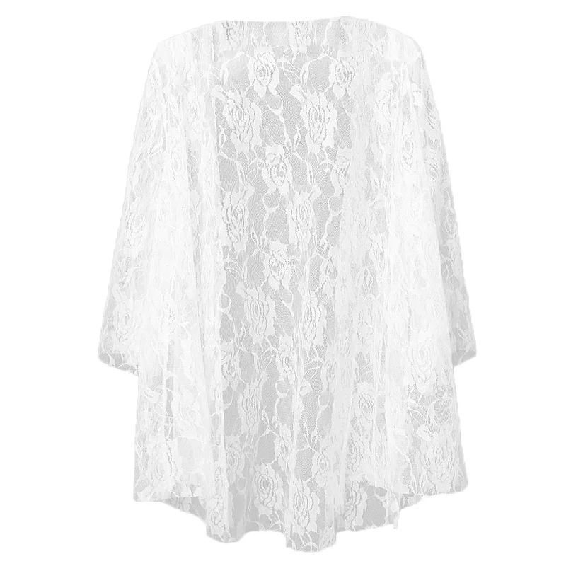 Women Hollow Lace Cardigan Shirt Blouse Tops Fanon for Summer Long Blouse L Sequined Glittery Shiny