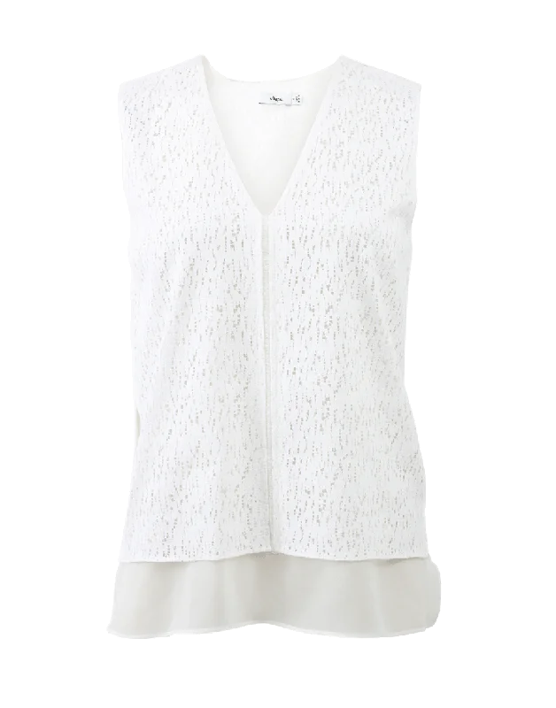 Lace Over-Lay Tank lime green tank