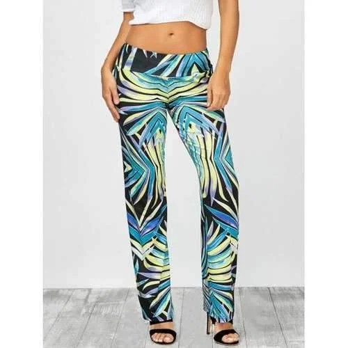 Abstract Print Wide Leg Pants - Xl Modern Bootcut Pants