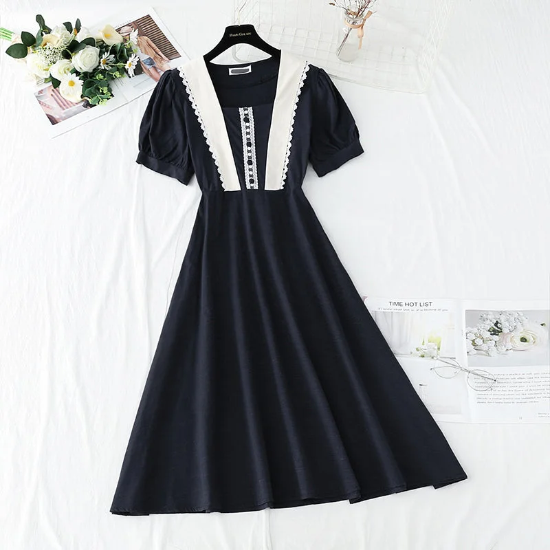 French Retro Tea Break temperament waist length skirt A-line skirt  4249 chiffon skirt delicate