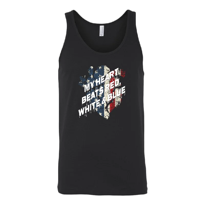 My Heart Beats Red, White, & Blue Tank Top flowy tank top