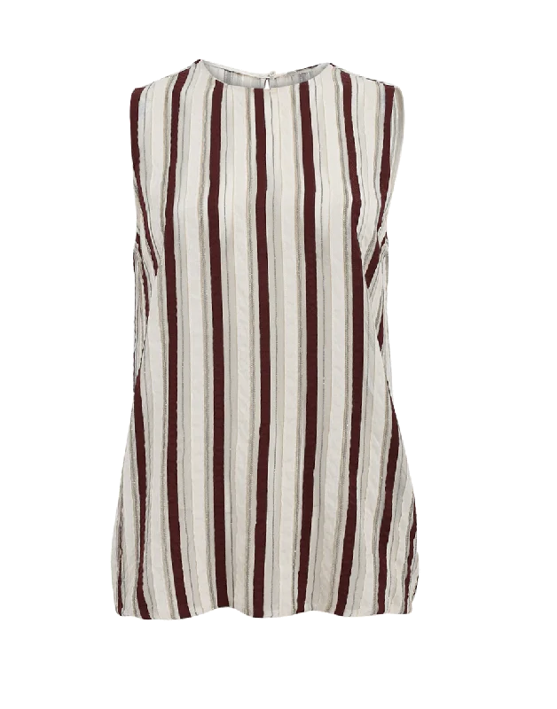 Monili Stripe Tank v-neck tank top