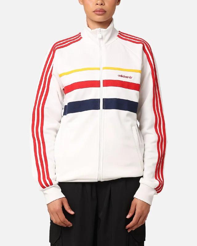 Adidas First Track Jacket Cloud White Stand-Up Collar Roll-Neck Collar Turtle Neck