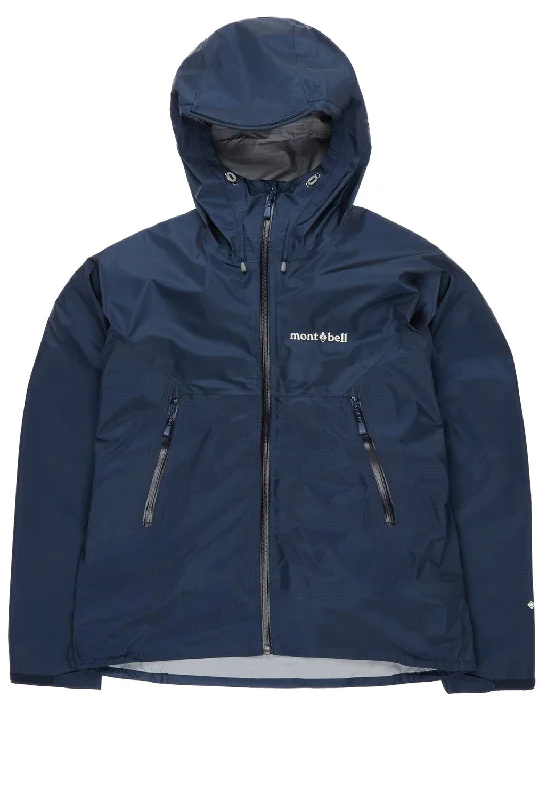 Montbell Women's Storm Cruiser Jacket - Dark Navy A-Line Jacket Boat Neck Shawl Collar