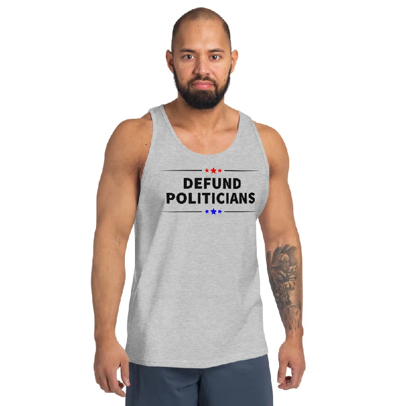 Defund Politicians (red and Blue) Unisex Tank Top crossback tank top