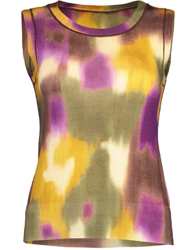 Brushstroke Knit Tank bright tank top