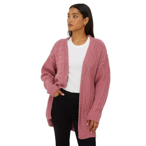 Dorothy Perkins Womens/Ladies Stitch Chunky Knit Midi Cardigan Embroidered Appliqued Beaded