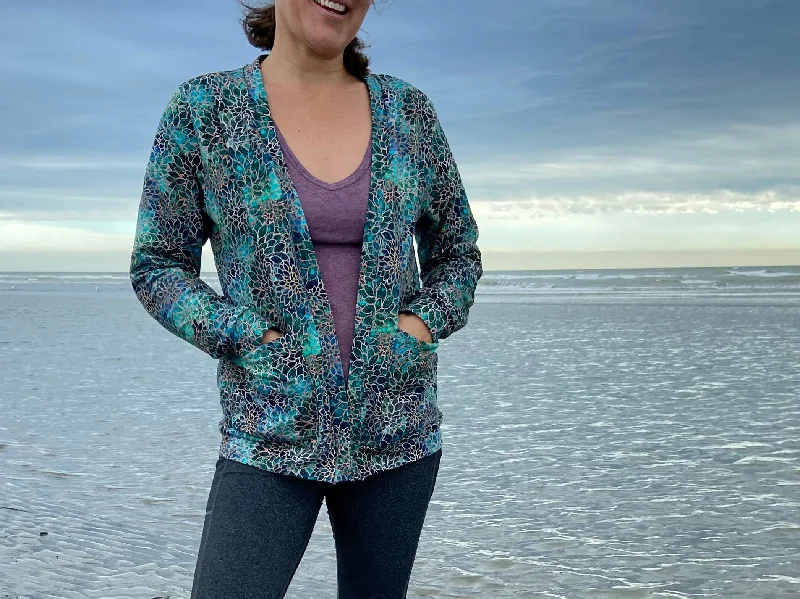 Waves & Wild Women's Salt Air Cardigan Polka Dot Checkered Tartan