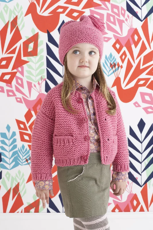 Emma Hat and Cardigan Pattern (Knit) Neon metallic Matte