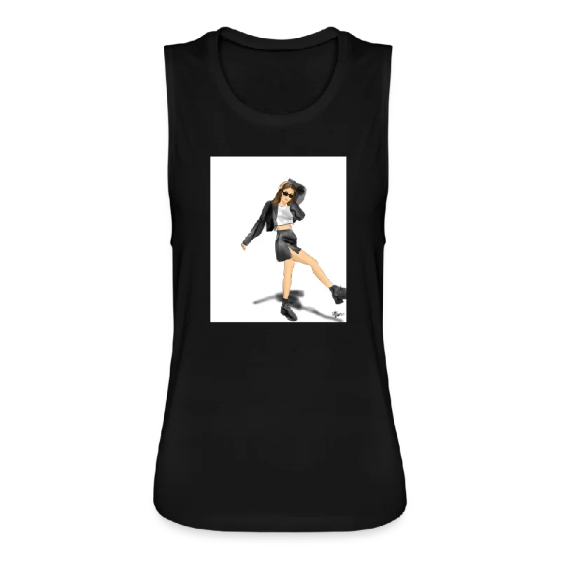Kick it Flowy Muscle Tank by Bella soft tank top