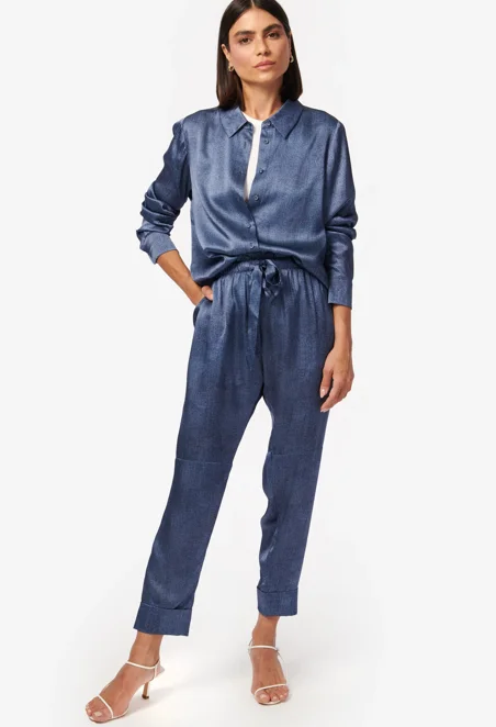 Cami NYC Gramercy Pant Raw Denim Cozy Knit Pants
