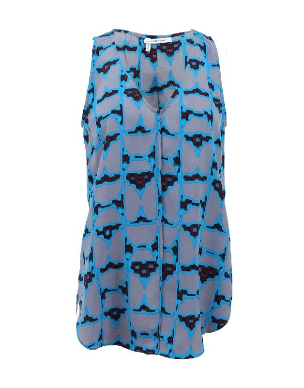 Back Tail Print Tank crossback tank top