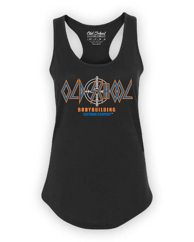 Ladies "Photograph" Black Racerback Tank baby blue tank