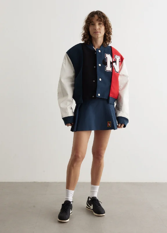 x YOON Varsity Jacket Notch Collar Jacket Peter Pan Collar Jacket Cowl Neck Jacket