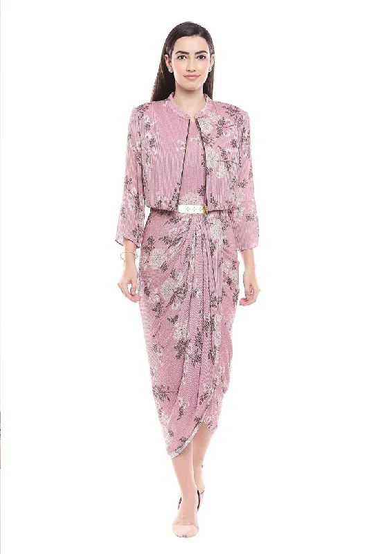 Printed Drape Dress & Jacket Co-Ord Set Notch Collar Jacket Peter Pan Collar Jacket Cowl Neck Jacket Printed Drape Dress & Jacket Co-Ord Set Notch Collar Jacket Peter Pan Collar Jacket Cowl Neck Jacket