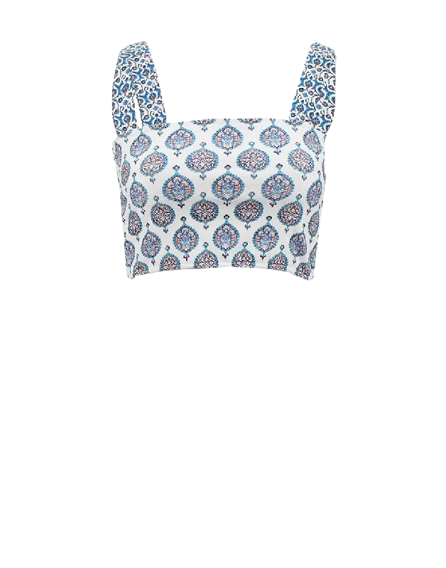 Back Zip Printed Tank Top cutout tank top