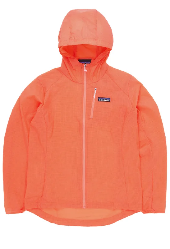 Patagonia Women's Houdini Jacket - Coho Coral Notch Collar Peter Pan Collar Cowl Neck
